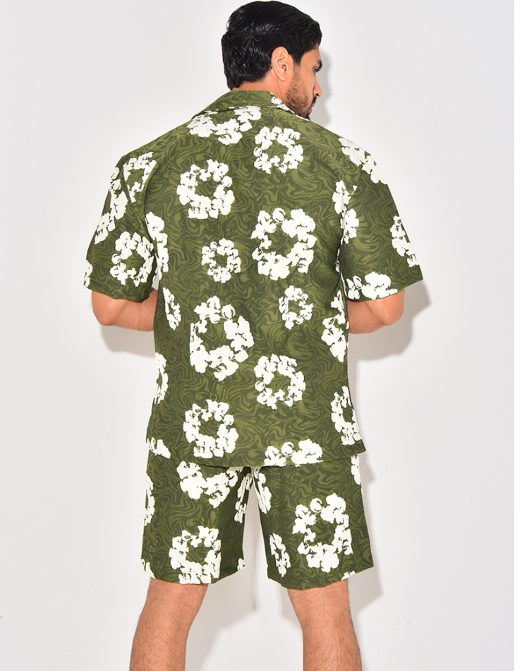 Ensemble short et chemise à fleurs Ensemble short et chemise à fleurs