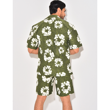 Ensemble short et chemise à fleurs Ensemble short et chemise à fleurs