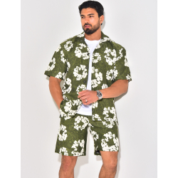 Ensemble short et chemise à fleurs Ensemble short et chemise à fleurs