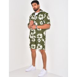 Ensemble short et chemise à fleurs Ensemble short et chemise à fleurs