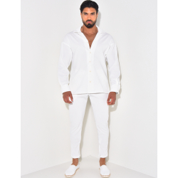 Ensemble pantalon et chemise texturé Ensemble pantalon et chemise texturé