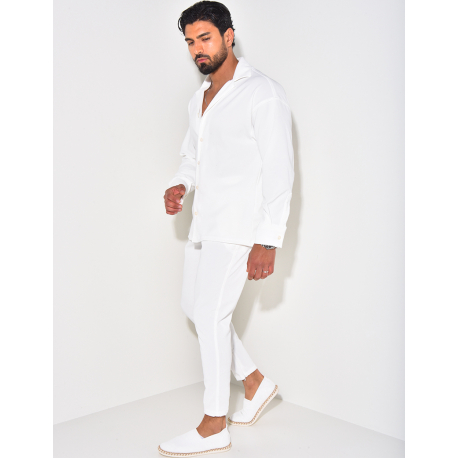 Ensemble pantalon et chemise texturé Ensemble pantalon et chemise texturé