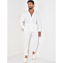 Ensemble pantalon et chemise texturé Ensemble pantalon et chemise texturé