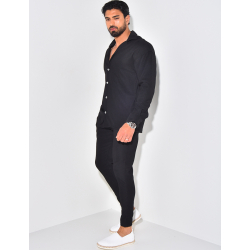 Ensemble pantalon et chemise texturé Ensemble pantalon et chemise texturé