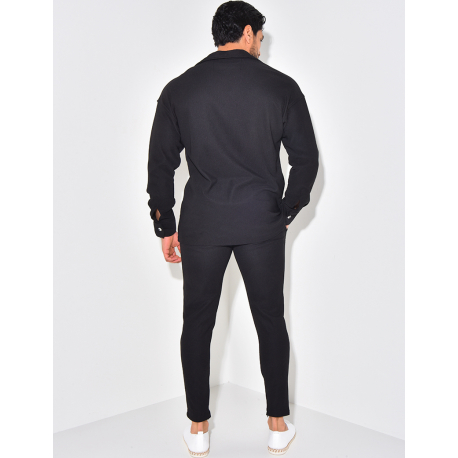 Ensemble pantalon et chemise texturé Ensemble pantalon et chemise texturé