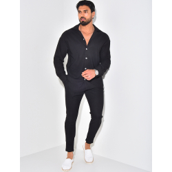 Ensemble pantalon et chemise texturé Ensemble pantalon et chemise texturé
