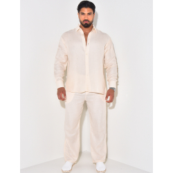 Ensemble pantalon et chemise en lin Ensemble pantalon et chemise en lin