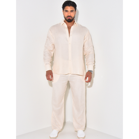 Ensemble pantalon et chemise en lin Ensemble pantalon et chemise en lin