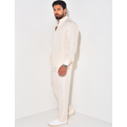 Ensemble pantalon et chemise en lin Ensemble pantalon et chemise en lin