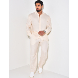 Ensemble pantalon et chemise en lin Ensemble pantalon et chemise en lin