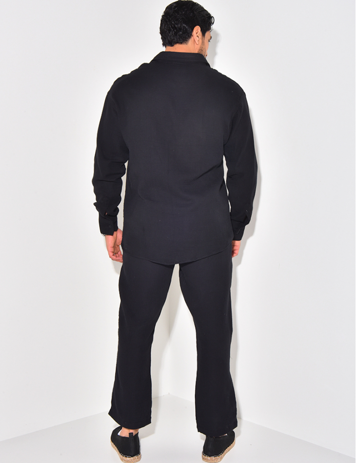 Ensemble pantalon et chemise en lin Ensemble pantalon et chemise en lin