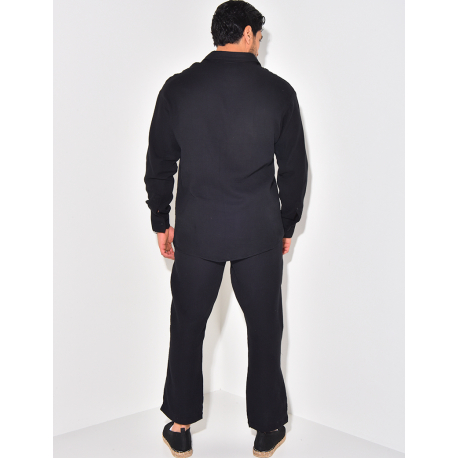 Ensemble pantalon et chemise en lin Ensemble pantalon et chemise en lin