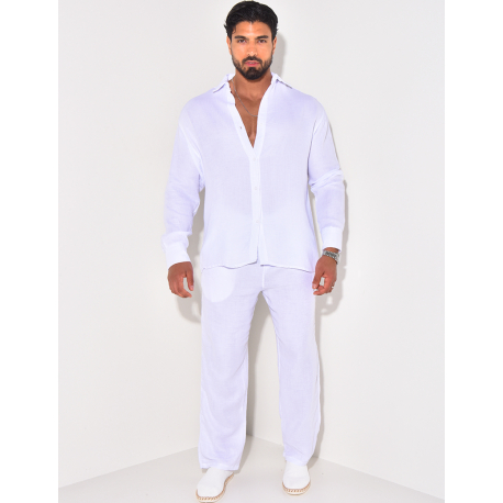 Ensemble pantalon et chemise en lin Ensemble pantalon et chemise en lin