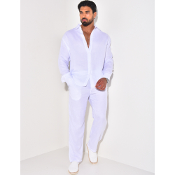 Ensemble pantalon et chemise en lin Ensemble pantalon et chemise en lin