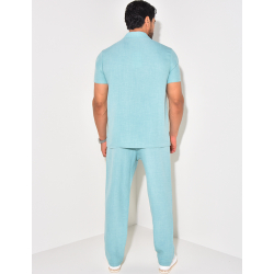 Ensemble léger pantalon et chemise manches courtes Ensemble léger pantalon et chemise manches courtes