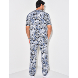 Ensemble pantalon et t-shirt imprimé fleurs Ensemble pantalon et t-shirt imprimé fleurs