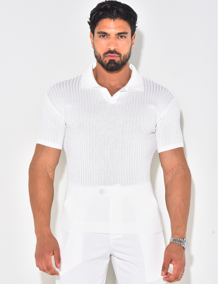 Polo côtelé cintré Polo côtelé cintré