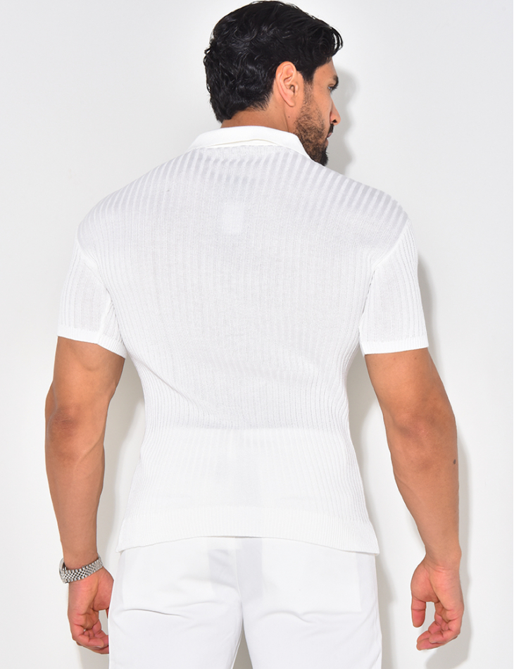 Polo côtelé cintré Polo côtelé cintré
