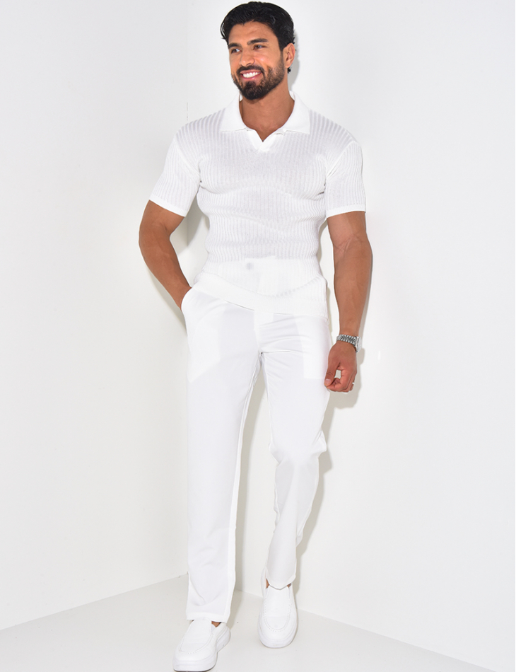 Polo côtelé cintré Polo côtelé cintré