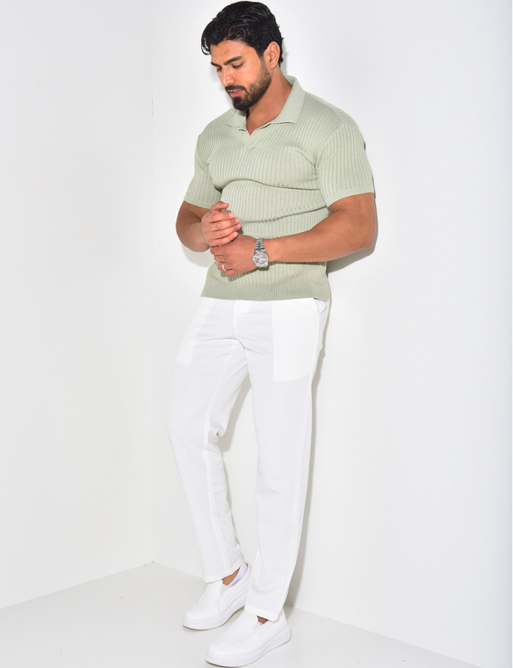 Polo côtelé cintré Polo côtelé cintré