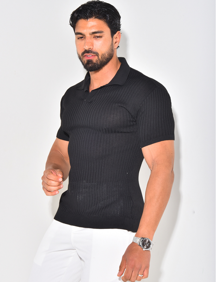 Polo côtelé cintré