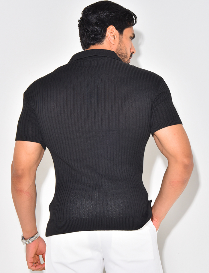Polo côtelé cintré