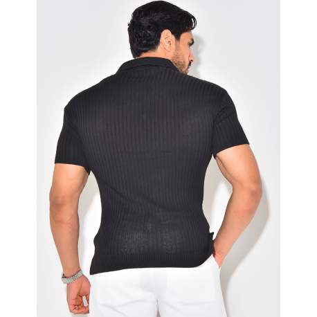 Polo côtelé cintré