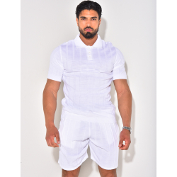 Ensemble short et polo côtelé Ensemble short et polo côtelé
