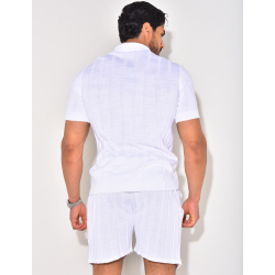 Ensemble short et polo côtelé Ensemble short et polo côtelé