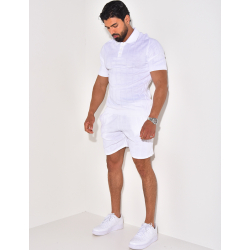 Ensemble short et polo côtelé Ensemble short et polo côtelé