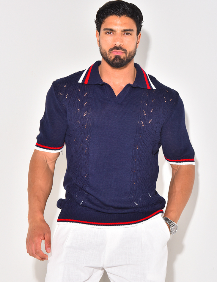 Polo en laine manches courtes Polo en laine manches courtes