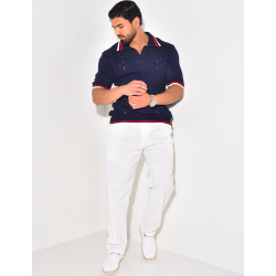 Polo en laine manches courtes Polo en laine manches courtes