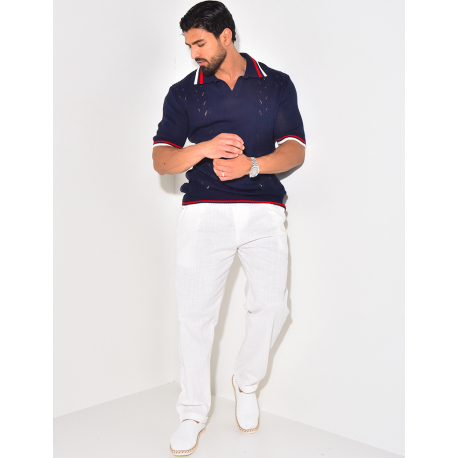 Polo en laine manches courtes Polo en laine manches courtes