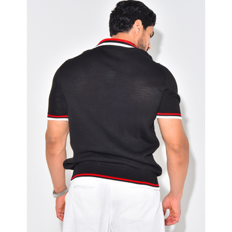 Polo en laine manches courtes Polo en laine manches courtes