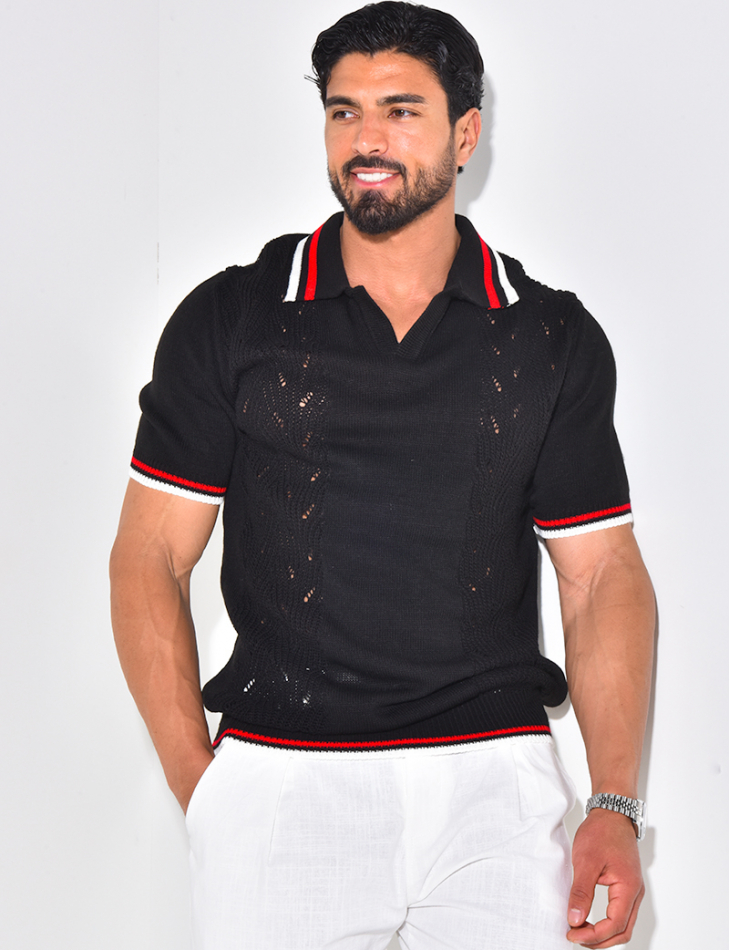 Polo en laine manches courtes Polo en laine manches courtes