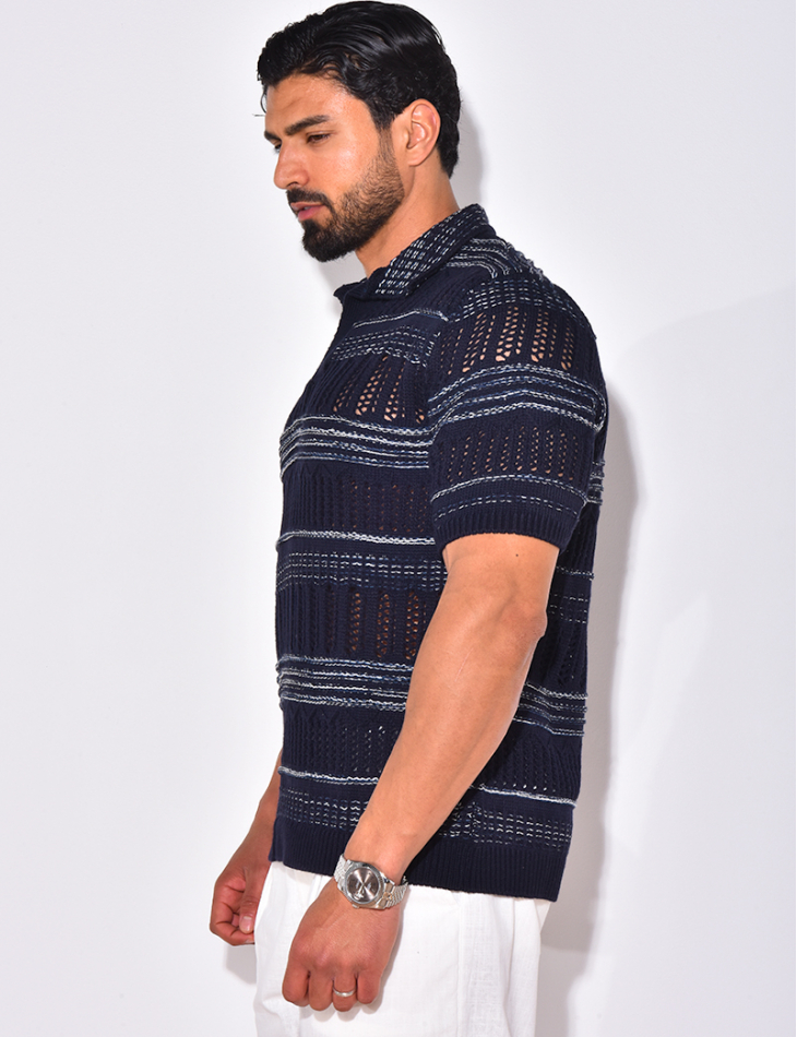Polo en laine ajouré Polo en laine ajouré