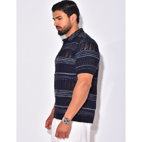 Polo en laine ajouré Polo en laine ajouré