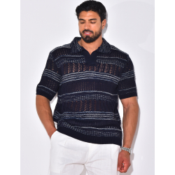 Polo en laine ajouré Polo en laine ajouré