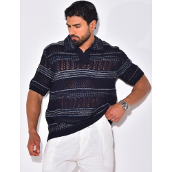 Polo en laine ajouré Polo en laine ajouré