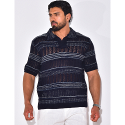 Polo en laine ajouré Polo en laine ajouré