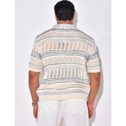 Polo en laine ajouré Polo en laine ajouré