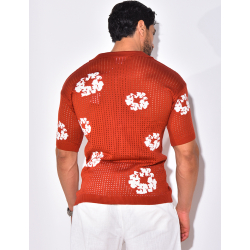 Chemise ajourée à fleurs Chemise ajourée à fleurs