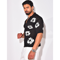 Chemise ajourée à fleurs Chemise ajourée à fleurs