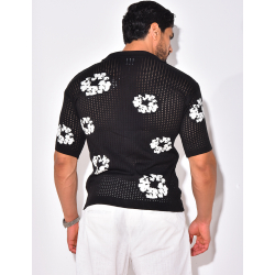 Chemise ajourée à fleurs Chemise ajourée à fleurs