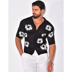 Chemise ajourée à fleurs Chemise ajourée à fleurs