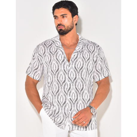 Chemise manches courtes à motifs Chemise manches courtes à motifs
