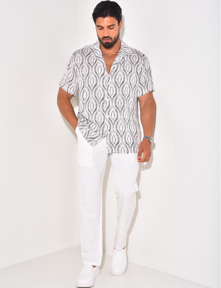 Chemise manches courtes à motifs Chemise manches courtes à motifs