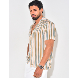 Chemise manches courtes à rayures Chemise manches courtes à rayures