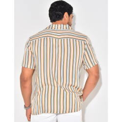 Chemise manches courtes à rayures Chemise manches courtes à rayures