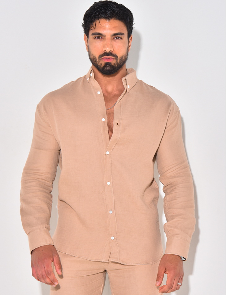 Chemise manches longues en coton